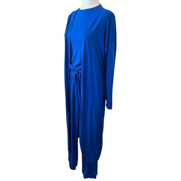 THREE PIECE LOUNGE SET FOR WOMEN ROYAL BLUE SIZE S - Picture 3 of 16